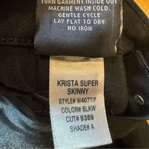 Revolve Hudson Noir Coated Krista Super Skinny in Black With A Shine - Picture 10 of 10